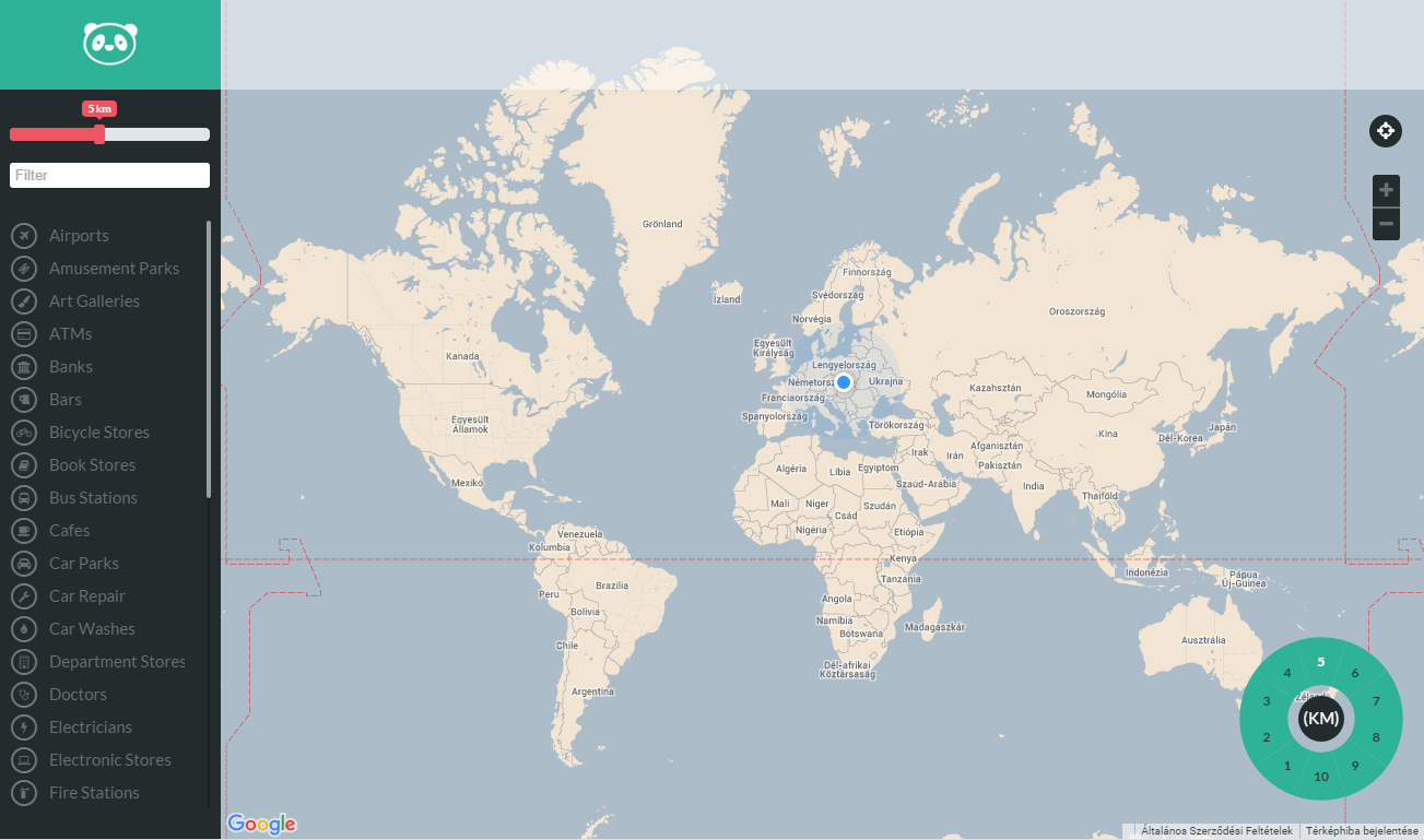 wheelnav.js in Map Panda website